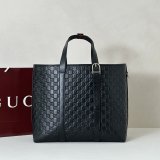 Gucci GG Emblem Large Tote Men Black 850218 Bag