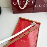 Replica Luxury Gucci Reversible thin belt 2.0CM
