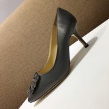 Best Manolo Blahnik HANGISI Satin Jewel Buckle Pumps