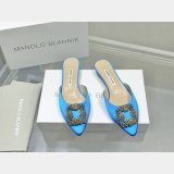 Replicas Manolo Blahnik Hangisi Flat Mules
