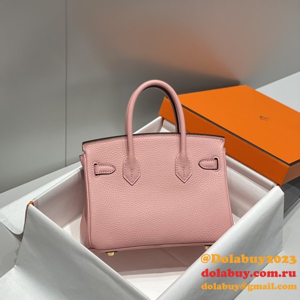 Luxury 20CM Hermes Mini Birkin With Strap Togo Leather