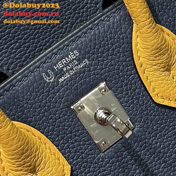 2025 Top New Hermes Contrast Color Birkin Bag