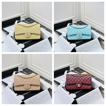 TOP CC Flap 1112 Lambskin 25cm Handbags Light golden hardware