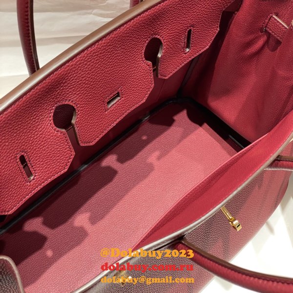 Hermes Birkin 35cm Togo leather Handbags Burgundy