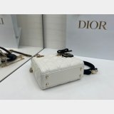 Dior Or Mini Lady Dior Bag with Chain
