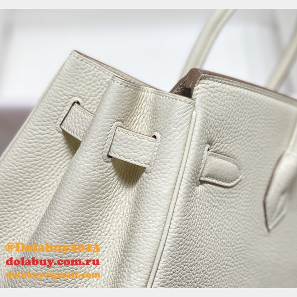 Hermes Birkin 35cm Togo leather Handbags Cream