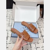 Prada Padded Nappa Leather Sandals