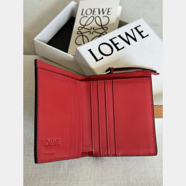 Loewe Compact zip wallet in soft grained calfskin