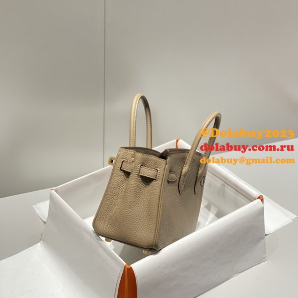Top 20CM hermes Mini birkin togo With Strap