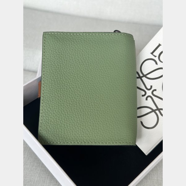 Loewe Compact zip wallet in soft grained calfskin