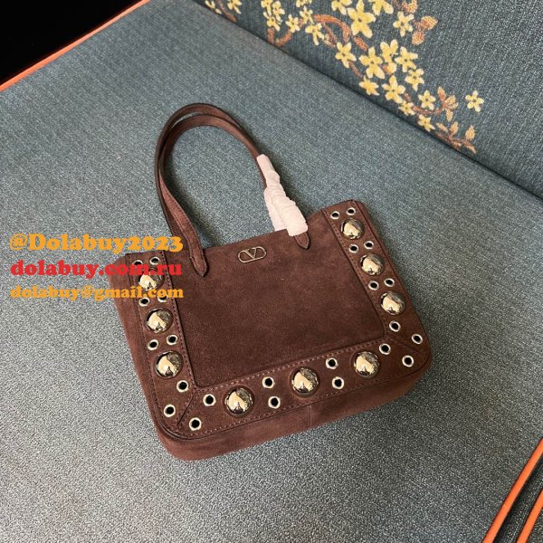 Top Valentino GARAVANI NELLCOTE TOTE  suede BAG SMALL