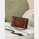 Top Quality CC Flap Lambskin Camel handbag 25cm