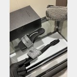 JULIE Black Crystal Hotfix Tubular Sandals