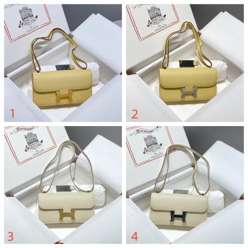 Designer Hermes handmade Stiching Constance Elan Bag 24cm