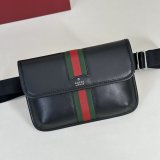 Gucci Web Trademark Small Belt Blackpacks 867032 Bag