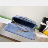 Perfect Maxi Flapbag Washed Denim AS5734 24CM Bag