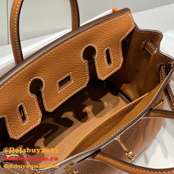 Luxury 20CM Hermes Mini Birkin With Strap Togo Leather
