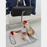 Jimmy Choo Saeda Pumps with Crystals