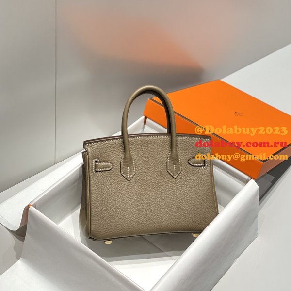 Luxury 20CM Hermes Mini Birkin With Strap Togo Leather