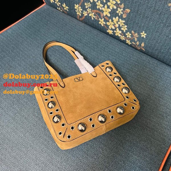 Top Valentino GARAVANI NELLCOTE TOTE  suede BAG SMALL