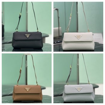 Luxury Prada 1BN022 Flap Grain Leather Shoulder Bag