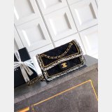2026 CC Tweed FLAP BAG Black