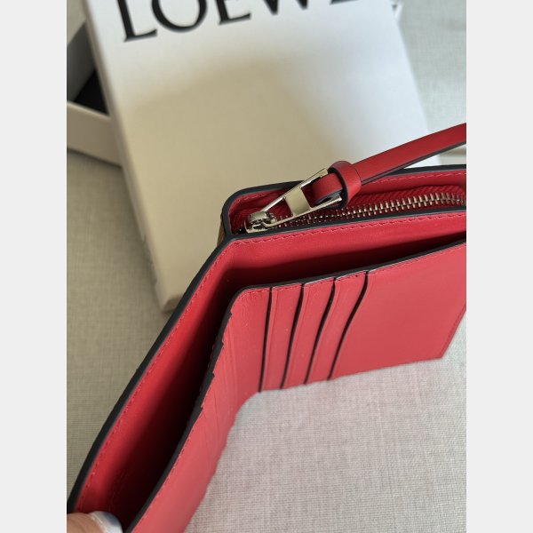 Loewe Compact zip wallet in soft grained calfskin