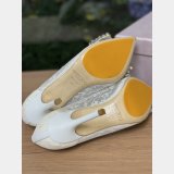 Jimmy Choo Beige Lace and Leather Wedding Pumps