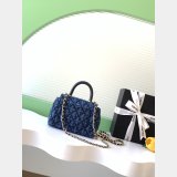 Designer Clutch With Chain AS4244 & AS2215 Washed Denim Bag
