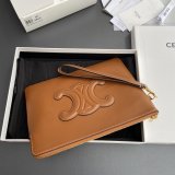 Celine TRIOMPHE Leather Clutch