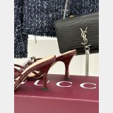 Women's slide sandal with crystal Interlocking G