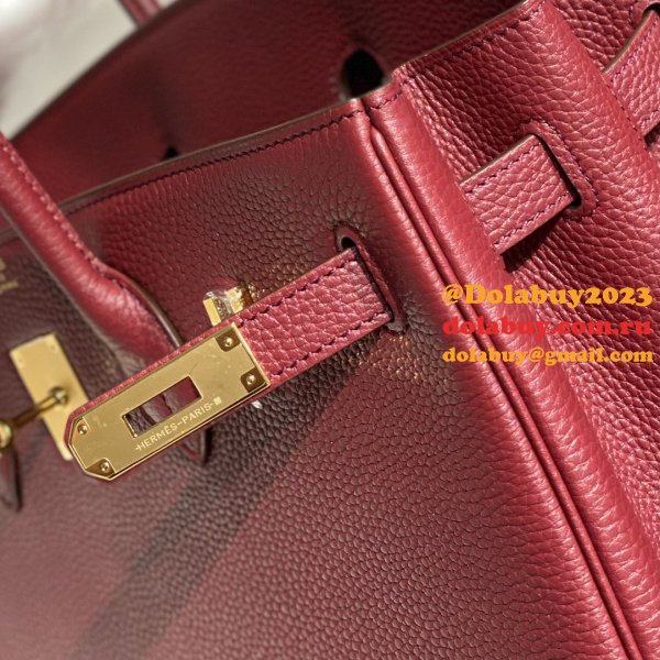 Hermes Birkin 35cm Togo leather Handbags Burgundy