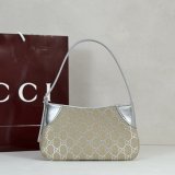 Luxury Gucci 820696 GG Emblem Small Shoulder Bag