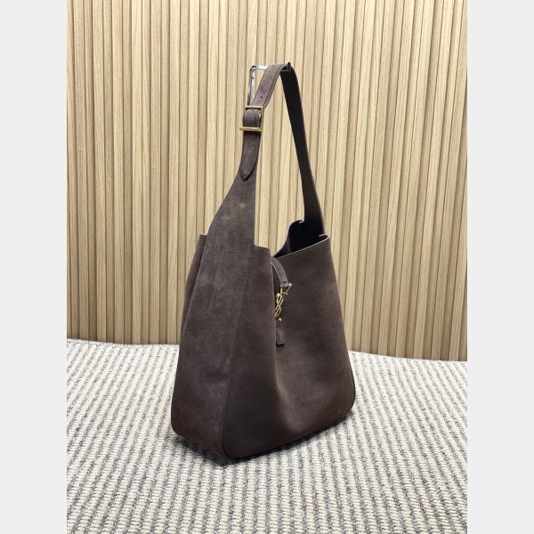 Saint Laurent Top 753837 Le 5 A 7 Supple Large In Grained Hobo Bag