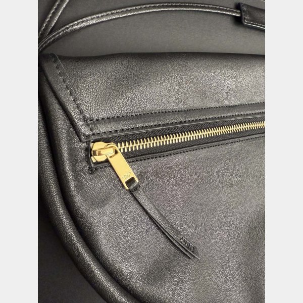 HALFMOON SOFT TRIOMPHE BAG IN SUPPLE SHINY LAMBSKIN