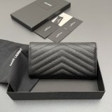 CASSANDRE MATELASSe LARGE FLAP WALLET IN GRAIN LEATHER