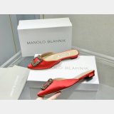 Replicas Manolo Blahnik Hangisi Flat Mules