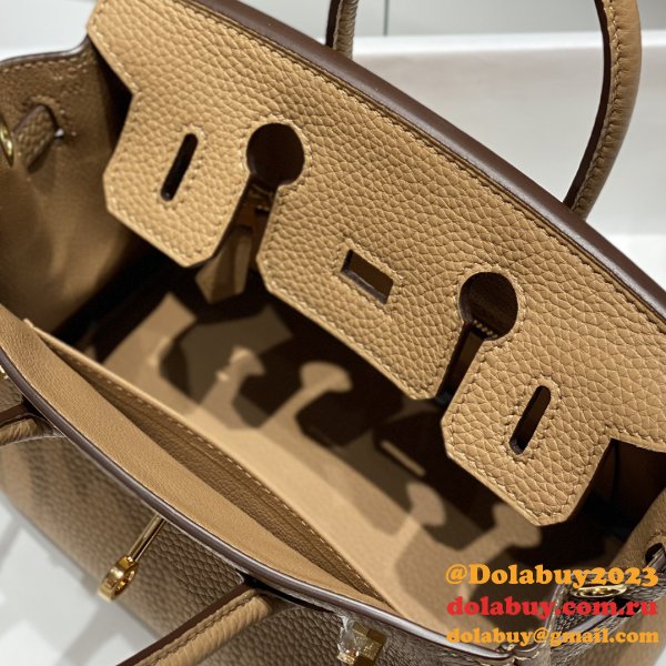 Luxury 20CM Hermes Mini Birkin With Strap Togo Leather