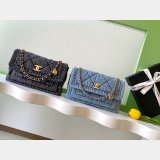 Perfect Maxi Flapbag Washed Denim AS5734 24CM Bag