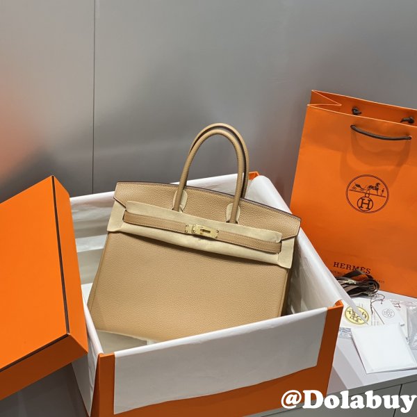 Hermes Birkin 35cm Togo leather Handbags Light Brown