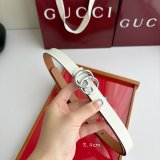 Replica Luxury Gucci Reversible thin belt 2.0CM