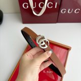 Replica Luxury Gucci Reversible thin belt 2.0CM