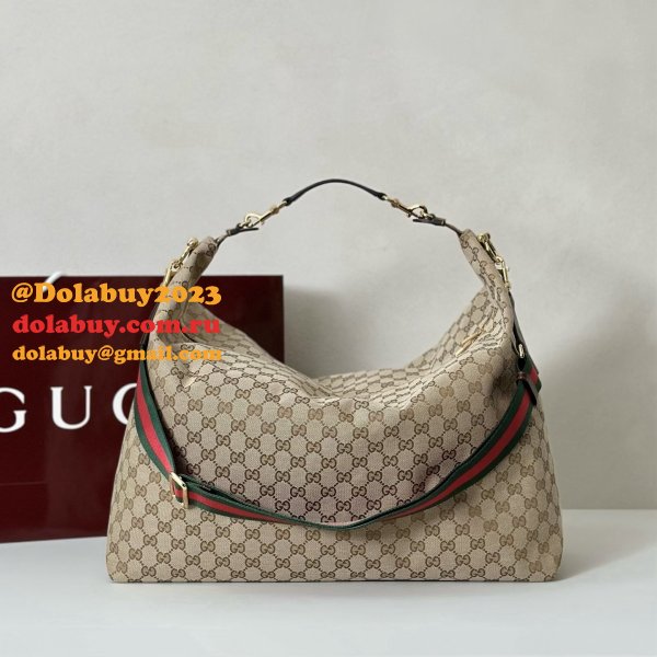 Gucci Canvas Horsebit Hobo Shoulder 864485 Bag