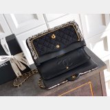 2026 CC Tweed FLAP BAG Black