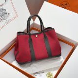 Luxury Hermes human handmade stiching Garden Party Bag 30cm