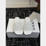 Best Loewe Petal Anagram Rhinestone Suede Slide