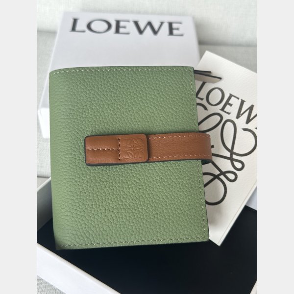 Loewe Compact zip wallet in soft grained calfskin