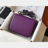 Fashion Hermes handmade Stiching Constance Bag 23cm