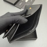 Saint Laurent MATELASSE compact zip around wallet