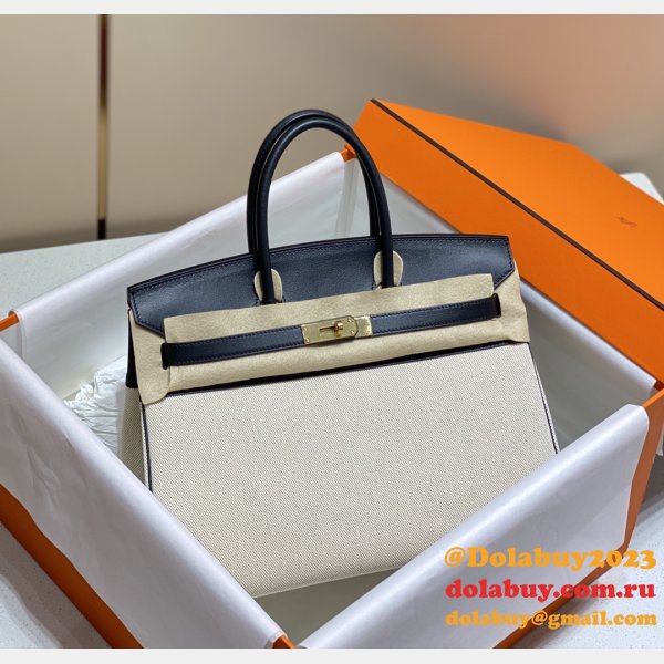 Hermes Birkin 35cm Canvas Swift Handbags